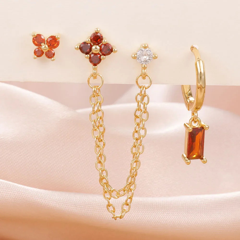 Zodiac Birthstone Earrings Set for Everyday Celestial Style-6