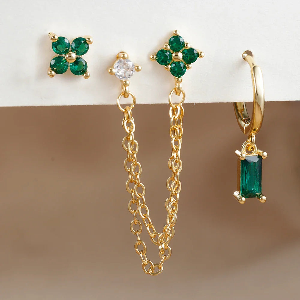 Zodiac Birthstone Earrings Set for Everyday Celestial Style-4