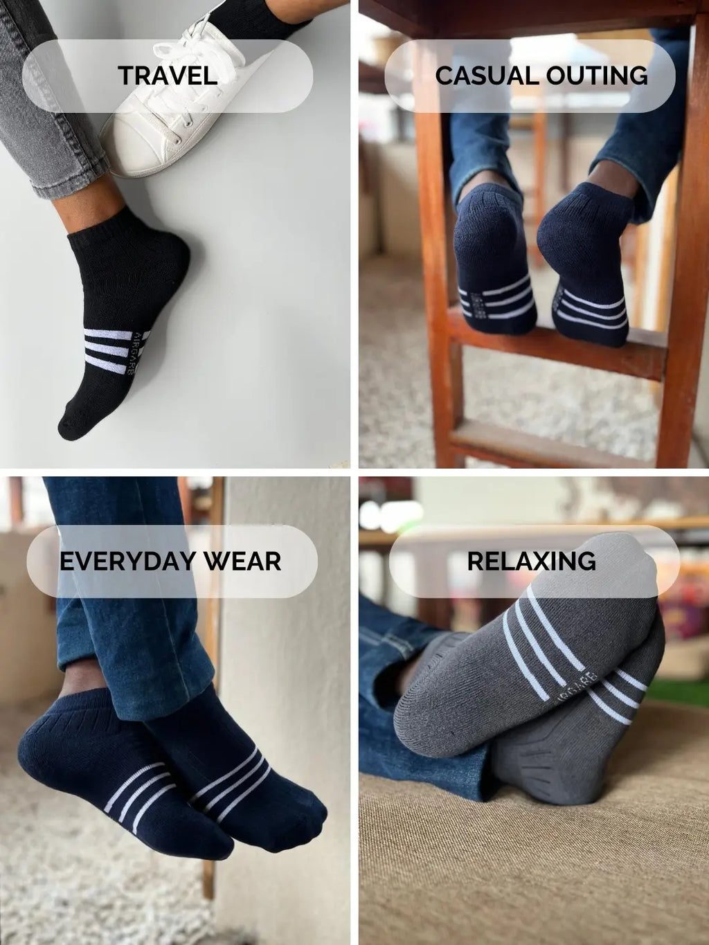 Soft cotton low ankle socks for all-day comfort and support