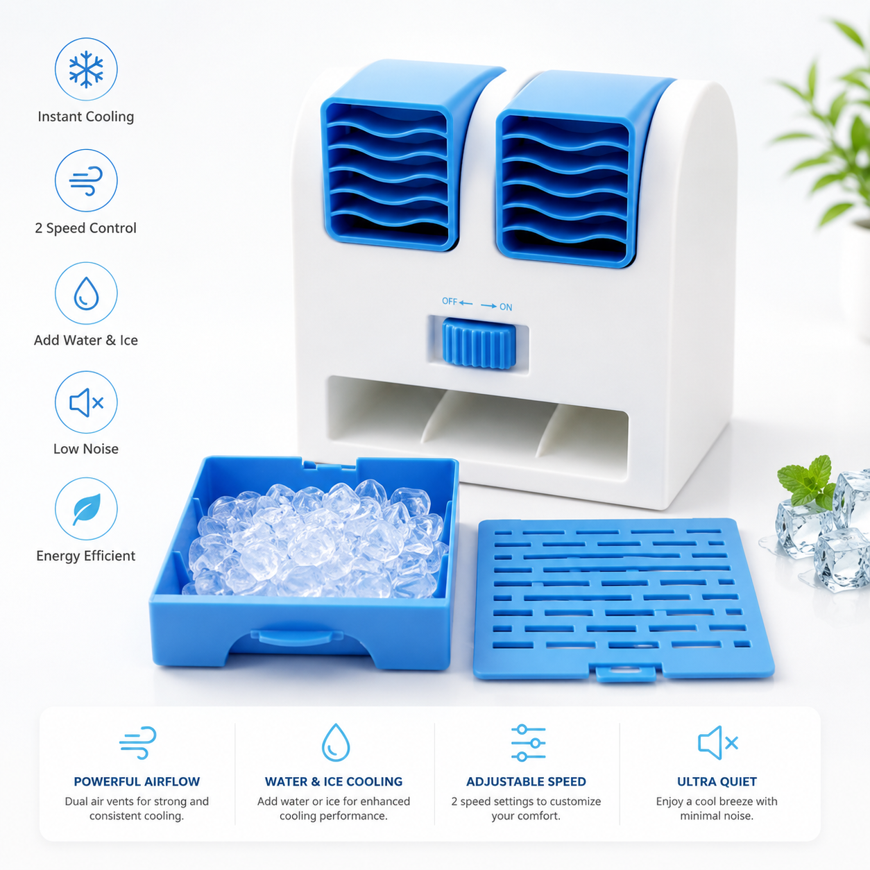Portable table mini cooler 🧊🥶 light weight and fast cool air